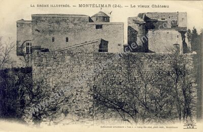 Carte postale ancienne Le vieux Château — Montélimar (Drôme)
