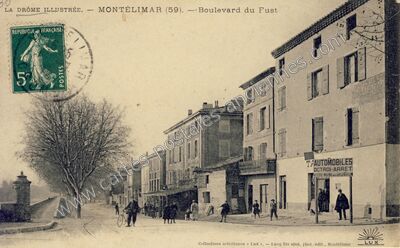 Carte postale ancienne Boulevard du Fust — Montélimar (Drôme)