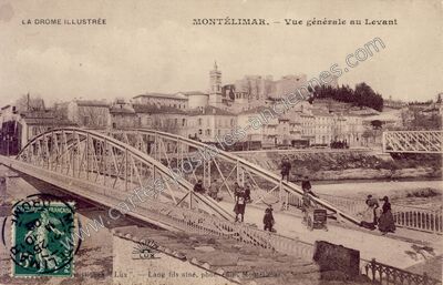 Carte postale ancienne Vue générale au Levant — Montélimar (Drôme)
