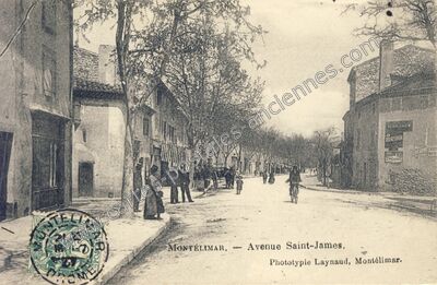 Carte postale ancienne Avenue Saint-James — Montélimar (Drôme)