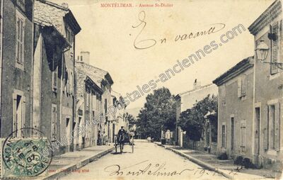 Carte postale ancienne Avenue St-Didier — Montélimar (Drôme)