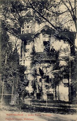 Carte postale ancienne Jardin Public le Châlet — Montélimar (Drôme)