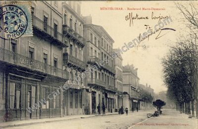 Carte postale ancienne Boulevard Marre-Desmarais — Montélimar (Drôme)
