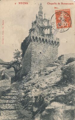 Carte postale ancienne Chapelle de Bonsecours — Nyons (Drôme)