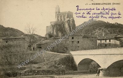 Carte postale ancienne Pierrelongue — Pierrelongue (Drôme)