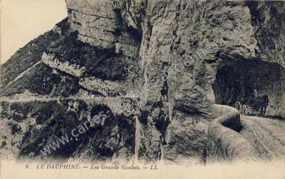 Carte postale ancienne Les Grands Goulets — Saint-Martin-en-Vercors (Drôme)