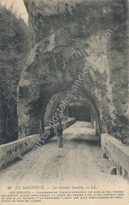 Carte postale ancienne Les Grands Goulets — Saint-Martin-en-Vercors (Drôme)