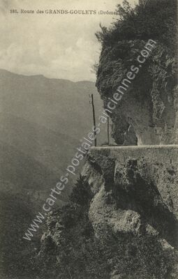Carte postale ancienne Route des Grands Goulets — Saint-Martin-en-Vercors (Drôme)