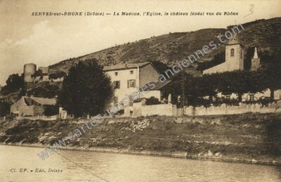 Carte postale ancienne Serves-sur-Rhône