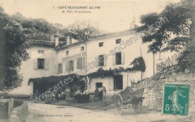 Carte postale ancienne Le Pin — Valence (Drôme)