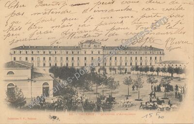 Carte postale ancienne Quartier d'Artillerie — Valence (Drôme)