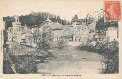 Carte postale ancienne Cascade de la Véore — Chabeuil (Drôme)