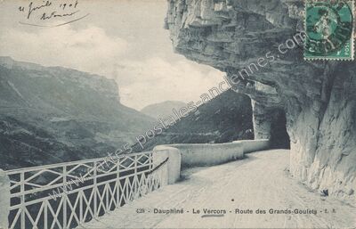 Carte postale ancienne Les Grands Goulets — Saint-Martin-en-Vercors (Drôme)