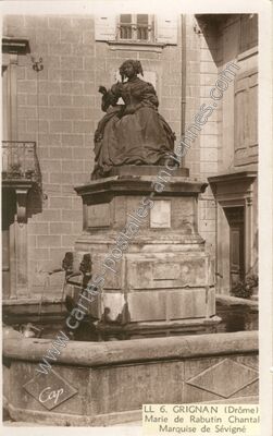 Carte postale ancienne Marie de Rabutin Chantal Marquise de Sévigné — Grignan (Drôme)