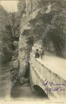 Carte postale ancienne Les Grands Goulets — Saint-Martin-en-Vercors (Drôme)