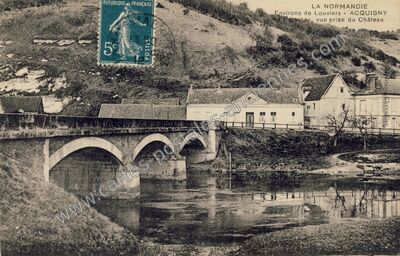 Carte postale ancienne La Normandie / Environs de Louviers - Acquigny / Le Coteau, vue prise du Château — Acquigny (Eure)