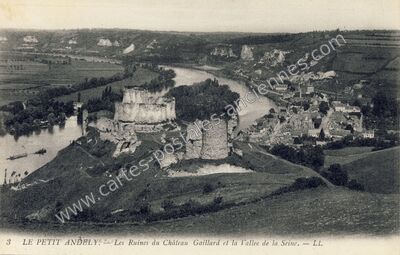Carte postale ancienne Chateau Gaillard — Les Andelys (Eure)