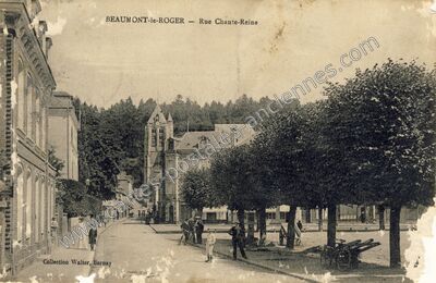 Carte postale ancienne Rue Chante-Reine — Beaumont-le-Roger (Eure)