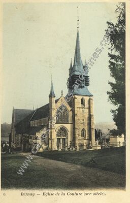 Carte postale ancienne Eglise de la Couture (xive siècle) — Bernay (Eure)