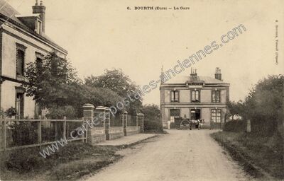 Carte postale ancienne La Gare — Bourth (Eure)