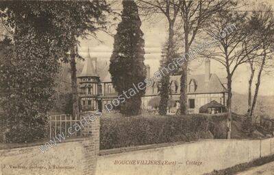 Carte postale ancienne Cottage — Bouchevilliers (Eure)