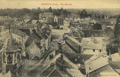 Carte postale ancienne Vue générale — Breteuil (Eure)
