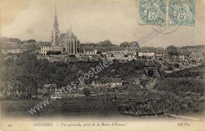 Carte postale ancienne Conches — Conches-en-Ouche (Eure)
