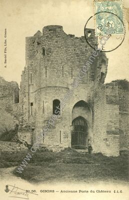 Carte postale ancienne Ancienne Porte du Château — Gisors (Eure)