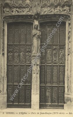 Carte postale ancienne L'Église. — Porte de Jean-Goujon (XVIe siècle) — Gisors (Eure)
