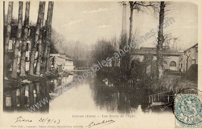 Carte postale ancienne Les Bords de l'Epte — Gisors (Eure)