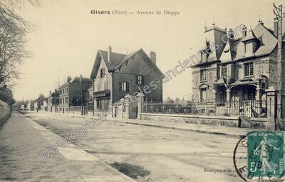 Carte postale ancienne Avenue de Dieppe — Gisors (Eure)
