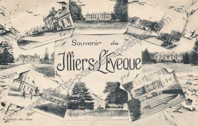 Carte postale ancienne Souvenir de Illiers-l'Évêque — Illiers-l'Évêque (Eure)