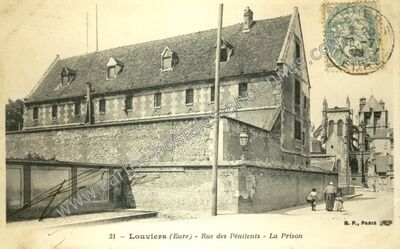 Carte postale ancienne Rue des Pénitents - La Prison — Louviers (Eure)
