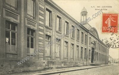 Carte postale ancienne Hôtel de Ville — Louviers (Eure)