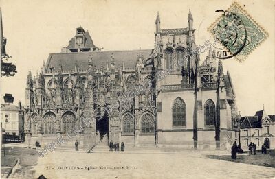 Carte postale ancienne Eglise Notre-Dame — Louviers (Eure)
