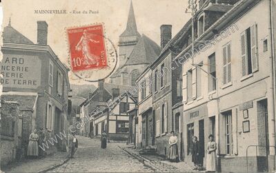 Carte postale ancienne Rue du Pané — Mainneville (Eure)