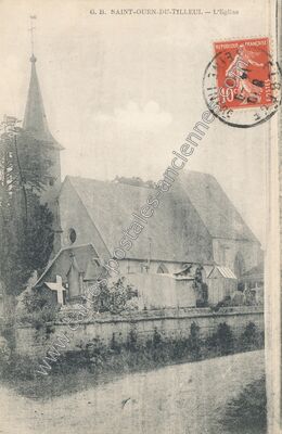 Carte postale ancienne L'Eglise — Saint-Ouen-du-Tilleul (Eure)