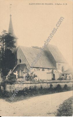 Carte postale ancienne L'Eglise — Saint-Ouen-du-Tilleul (Eure)