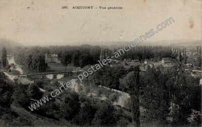 Carte postale ancienne Vue générale — Acquigny (Eure)