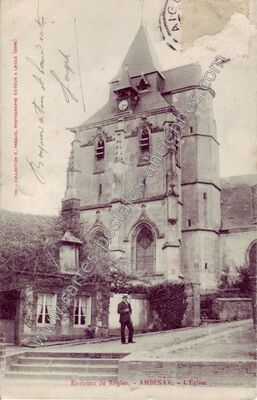 Carte postale ancienne L'Église — Ambenay (Eure)