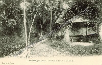 Carte postale ancienne Une Vue du Parc de la Créquinière — Aubevoye (Eure)