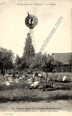 Carte postale ancienne Le Repos pour les Jeunes Parisiennes — Beaumesnil (Eure)