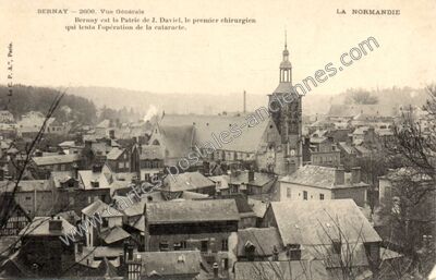 Carte postale ancienne Vue Générale — Bernay (Eure)