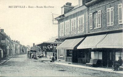Carte postale ancienne Route Honfleur — Beuzeville (Eure)