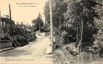 Carte postale ancienne Rue des Moulineaux — Bézu-Saint-Éloi (Eure)