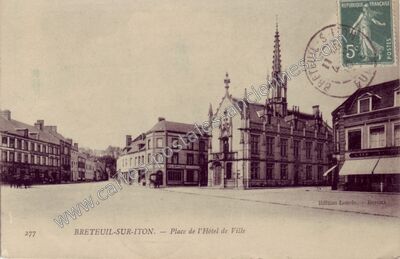 Carte postale ancienne Breteuil sur Iton — Breteuil (Eure)