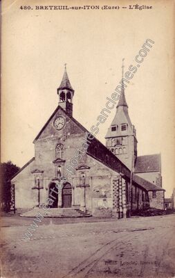 Carte postale ancienne Breteuil sur Iton — Breteuil (Eure)