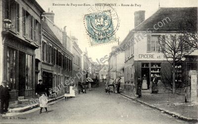 Carte postale ancienne Environs de Pacy-sur-Eure. - Route de Pacy — Breuilpont (Eure)