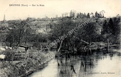 Carte postale ancienne Sur la Risle — Brionne (Eure)