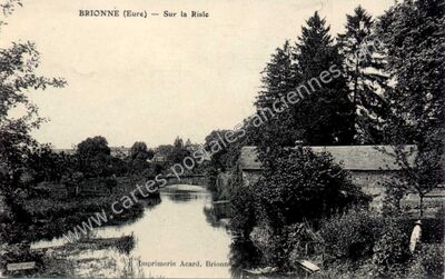 Carte postale ancienne Sur la Risle — Brionne (Eure)
